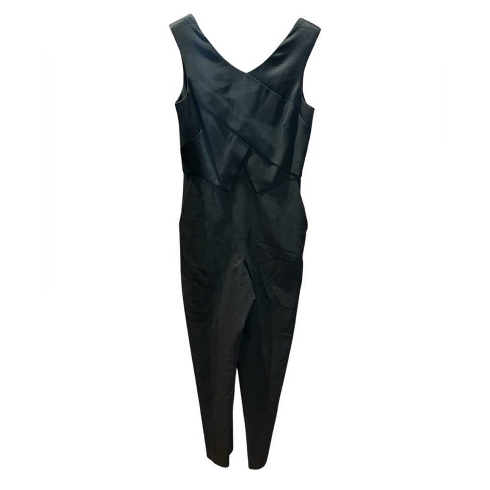 Karen Millen Black Textured Fabric Jumpsuit